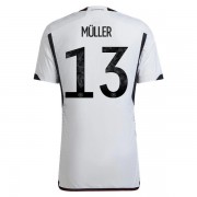 Billige Fotballdrakter Tyskland VM 2022 Thomas Muller 13 Hjemme Draktsett..